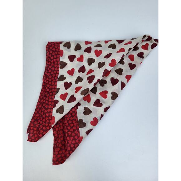 Saint Laurent Hearts Scarf Red - Picture 1 of 5